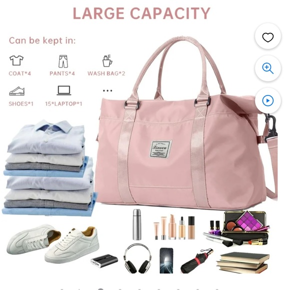 Weekender Bag in Pink, New - Picture 2 of 7